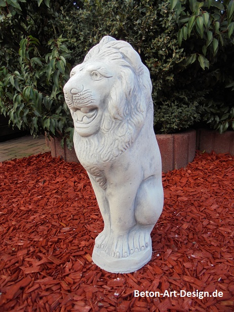 Löwenfigur / Statue 52,5 cm, Skulptur, Park & Gartendekoration, Steinfigur, Torwächter
