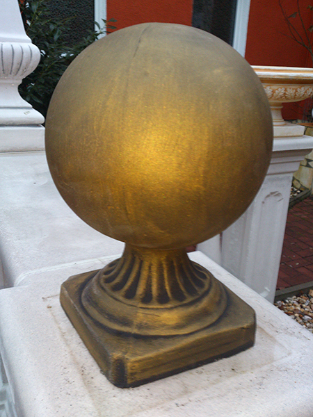 pillar cover black gold patinated