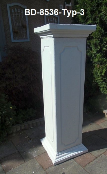 Pfeiler, 3 teiliger Sockel / Zaunpfeiler 124,5 cm, Torpfeiler, Park & Gartendekoration, Steinguss
