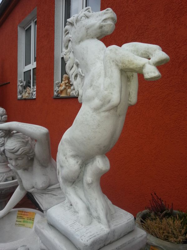 Gartenfigur, Statue, Pferdefigur, 80 cm, Park & Gartendekoration, Skulptur