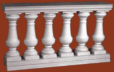 Balustradengeländer 60cm hoch Weissbeton