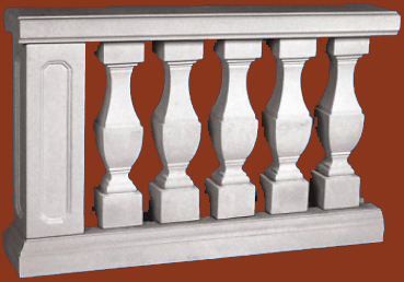 Balustradengeländer 91cm hoch Weissbeton
