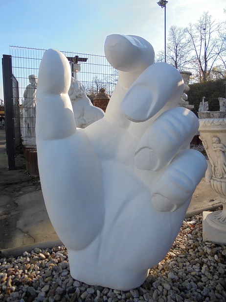 Hand XXL, Moderne Gartendekoration, Steinguss, Skulptur