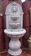 Wandbrunnen, Steinbrunnen, 103 cm Hoch, Park & Gartendekoration, Steinguss, Brunnen